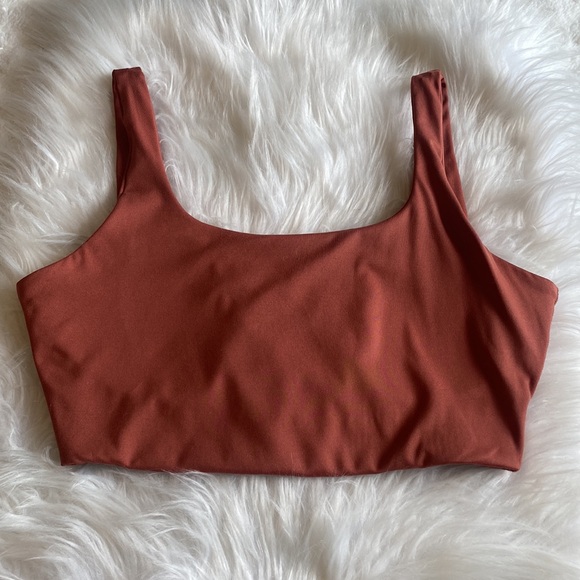 Madewell Flex MWL Pumpkin Spice Brown Sports Bra Size S/M - Picture 3 of 6